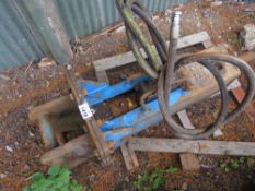 BLUE EXCAVATOR BREAKER ON 50MM PINS. 8TONNE MACHINE RATED.