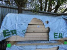 LARGE PACK OF UNTREATED TIMBER INTERLOCKING "Z" PROFILE FENCE CLADDING BOARDS, 1.83M LENGTH X 143MM