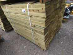 LARGE PACK OF PRESSURE TREATED FEATHER EDGE FENCING TIMBER. 1.05 LENGTH X 10CM WIDTH APPROX.