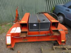 SUTON FORKLIFT MOUNTED HYDRAULIC DRIVEN ROAD BRUSH WITH COLLECTOR AND GUTTER BRUSH.