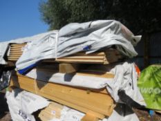 2 X SMALL PACKS OF TIMBER FENCE CLADDING BOARDS, 1.83M X 140MM INTERLOCKING "Z" BOARDS PLUS A PACK