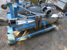 GENIE SLA20 MATERIAL LIFT WITH FORKS, UNTESTED, CONDITION UNKNOWN.