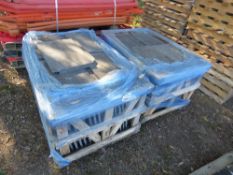 2 X STILLAGES OF SLATE GREY COLOURED INTERLOCKING CONCRETE TILES. NO VAT ON HAMMER PRICE.