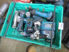 BOX OF MAKITA BATTERY TOOLS, UNTESTED.