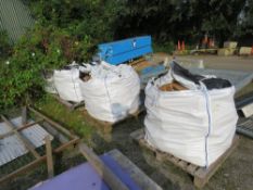 4 X BULK BAGS OF WOOD OFFCUTS, SUITABLE FOR FIRE WOOD.