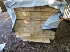 LARGE PACK OF UNTREATED HIT AND MISS TIMBER FENCE CLADDING BOARDS, 1.73M LENGTH X 95MM WIDTH APPROX.