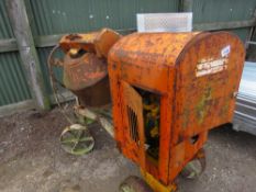 LISTER HANDLE START FLAT TOP LISTER ENGINED DIESEL SITE MIXER WITH HANDLE.