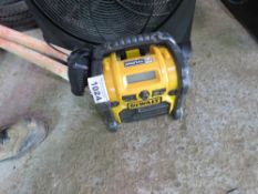 DEWALT DIGITAL BATTERY RADIO. NO VAT ON HAMMER PRICE.