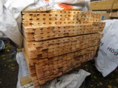 LARGE PACK OF H SECTIONED CONSTRUCTION TIMBER, UNTREATED. SIZE: 1.75M LENGTH X 55MM WIDE X 35MM DEPT