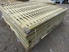 9 X TIMBER FENCE PANELS.