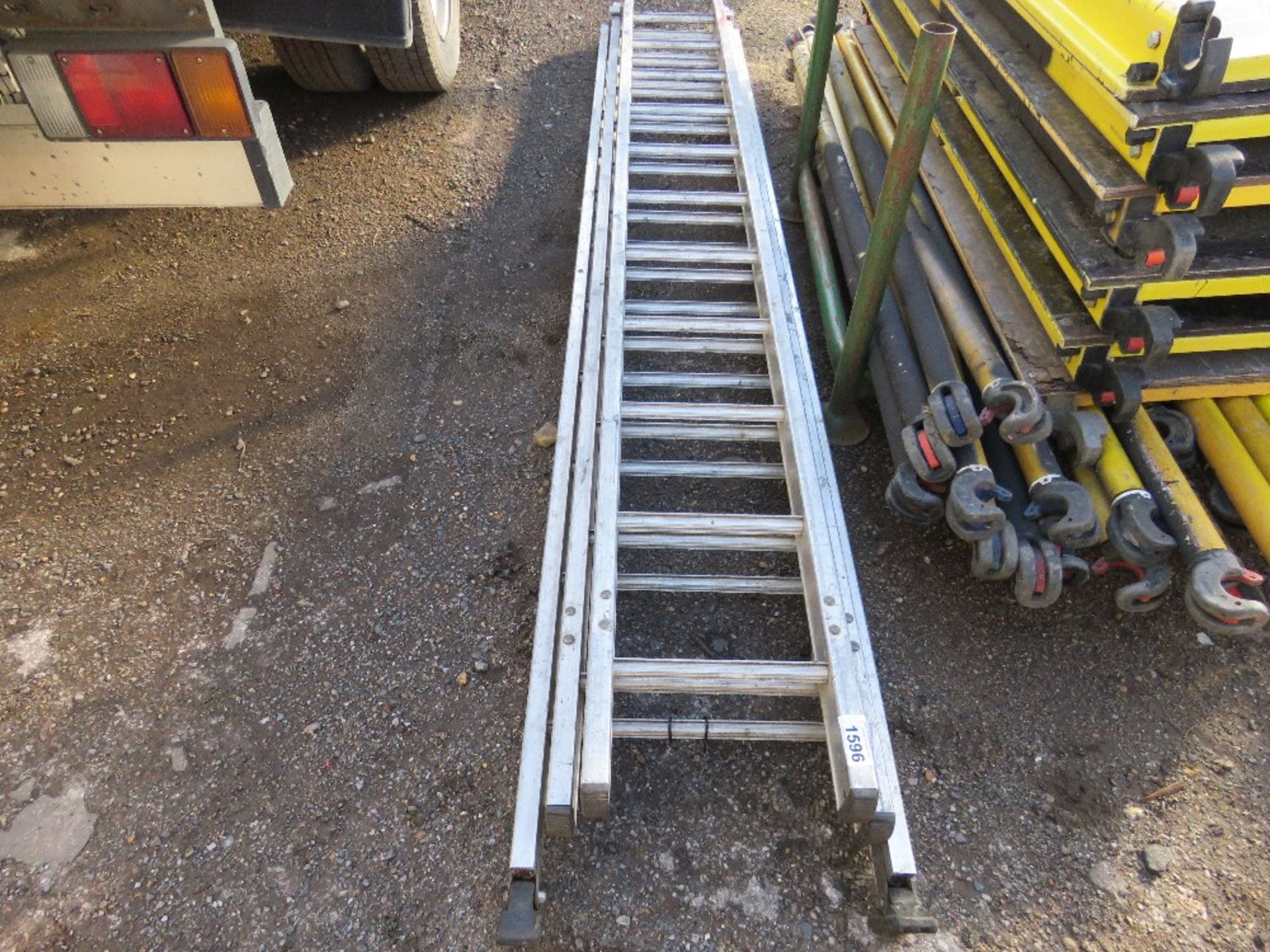 TRIPLE EXTENSION LADDER, 10FT CLOSED LENGTH APPROX.