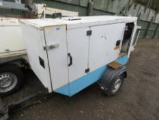 STEPHILL 16KVA TOWED GENERATOR SET, ISUZU ENGINE. SN:30816.