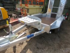 INDESPENSION CHALLENGER 50 MINI EXCAVATOR PLANT TRAILER, UNUSED, 2.7TONNE RATED. 126CM X 180CM INTER