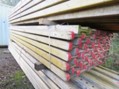 BUNDLE OF I BEAM WOODEN SHUTTERING BEAMS, 50NO APPROX IN THE BUNDLE, 3.9METRE LENGTH. ALSO SUITABLE