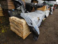LARGE PACK OF TIMBER BOARDS, PROFILED EDGE ON ONE SIDE, UNTREATED. SIZE: 2.4M LENGTH X 85MM WIDE X 3