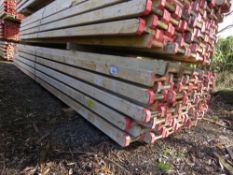 BUNDLE OF I BEAM WOODEN SHUTTERING BEAMS, 50NO APPROX IN THE BUNDLE, 4.5METRE LENGTH. ALSO SUITABLE
