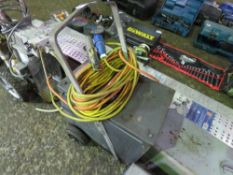 WHEELED ARC WELDING SET. SOLD UNDER THE AUCTIONEERS MARGIN SCHEME THEREFORE NO VAT WILL BE CHARGED O