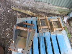 PALLET CONTAINING 3 X 45MM PINNED EXCAVATOR BREAKER HEADSTOCKS / MOUNTING BRACKETS.