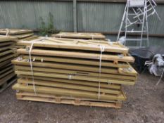 STACK OF 10 X ASSORTED WOODEN PEDESTRIAN GATES.