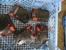 4 X MILWAUKEE TOOL BATTERIES, CONDITION UNKNOWN.