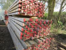 BUNDLE OF I BEAM WOODEN SHUTTERING BEAMS, 50NO APPROX IN THE BUNDLE, 4.5METRE LENGTH. ALSO SUITABLE