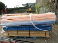 LARGE QUANTITY OF HEAVY DUTY PALLET TYPE RACKING. 8 X UPRIGHTS @ 2.5M PLUS BOARDS AND BEAMS. SOURCED