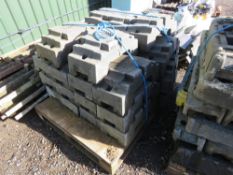 PALLET CONTAINING APPROXIMATELY 29NO HERAS TYPE / BLOCK MESH 20KG TEMPORARY FENCE BASES. NO VAT ON H