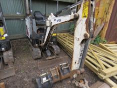 BOBCAT E17 MINI EXCAVATOR, YEAR 2018 MODEL. 2079 REC HOURS. WITH SET OF 5NO BUCKETS. EXPANDING TRACK