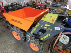 KT-MD250C PETROL ENGINED POWER BARROW. WHEN TESTED WAS SEEN TO RUN AND DRIVE.