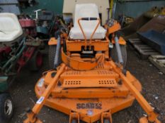 SCAG COUGAR PETROL ENGINED ZERO TURN OUTFRONT MOWER WITH COLLECTOR. SCAG 52 DECK. PETROL ENGINE. WHE