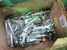BOX OF MIXED SPANNERS.