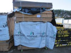 LARGE QUANTITY OF H SECTIONED CONSTRUCTION TIMBER (3 BUNDLES), UNTREATED. SIZE: 1.57M LENGTH X 55MM