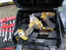 DEWALT BATTERY SCREWDRIVER AND DRILL.