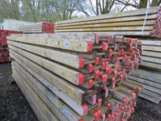 BUNDLE OF I BEAM WOODEN SHUTTERING BEAMS, 50NO APPROX IN THE BUNDLE, 2.9METRE LENGTH. ALSO SUITABLE