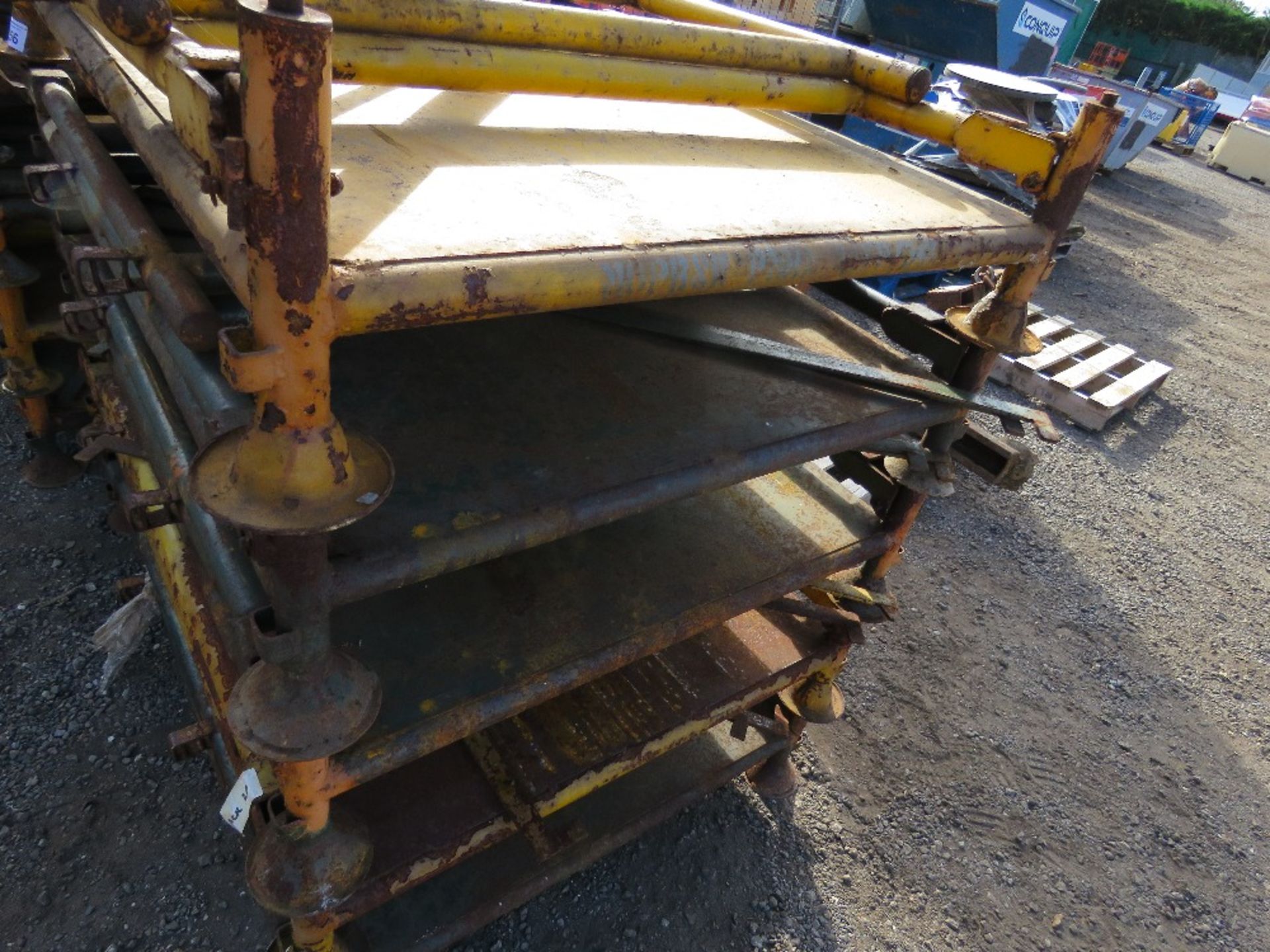 5 X FOLDING METAL STILLAGES WITH SIDE RAILS. 900mm x 1200m approx THIS LOT IS SOLD UNDER THE AUCTION - Image 2 of 2