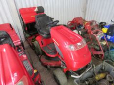 COUNTAX HYDROSTATIC DRIVE RIDE ON MOWER WITH MULCHING DECK. WHEN TESTED WAS SEEN TO RUN, DRIVE, AND