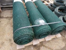 3 X ROLLS OF GREEN RABBIT NETTING 50M ROLLS.