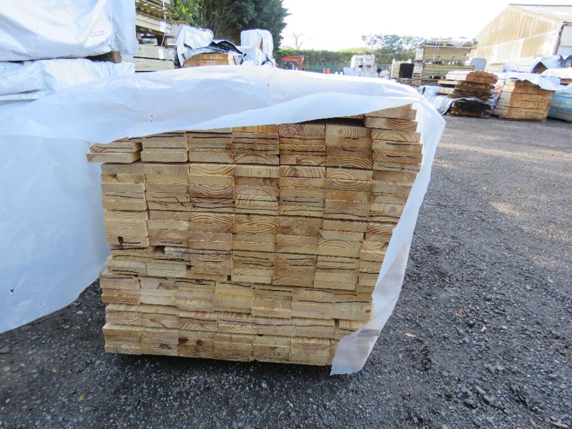 LARGE PACK OF MACHINED TIMBER BOARDS, UNTREATED. SIZE: 1.83M LENGTH X 140MM WIDE X 30MM DEPTH APPROX - Image 2 of 4