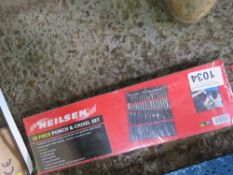 28 PIECE NIELSEN PUNCH AND CHISEL SET.