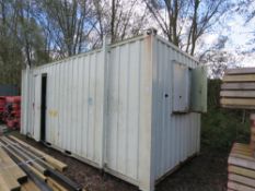 20FT CONTAINERISED OFFICE UNIT. SHUTTERED WINDOWS. WE CAN LOAD ONTO A SUITABLE VEHICLE.