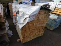 EXTRA LARGE PACK OF UNTREATED TIMBER FENCE CLADDING SLATS. SIZE: 1.83 M LENGTH, 48 MM WIDTH,