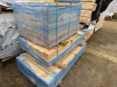 LARGE STACK OF 4 X BUNDLES OF UNTREATED HIT AND MISS TIMBER CLADDING BOARDS., ASSORTED LENGTHS. SI