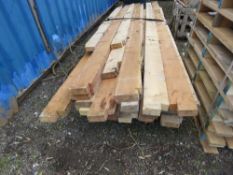 LARGE BUNDLE OF PRE USED TIMBERS, MOST 6" X 2" AND BEING 9FT - 16FT LENGTH APPROX. SOLD UNDER THE A