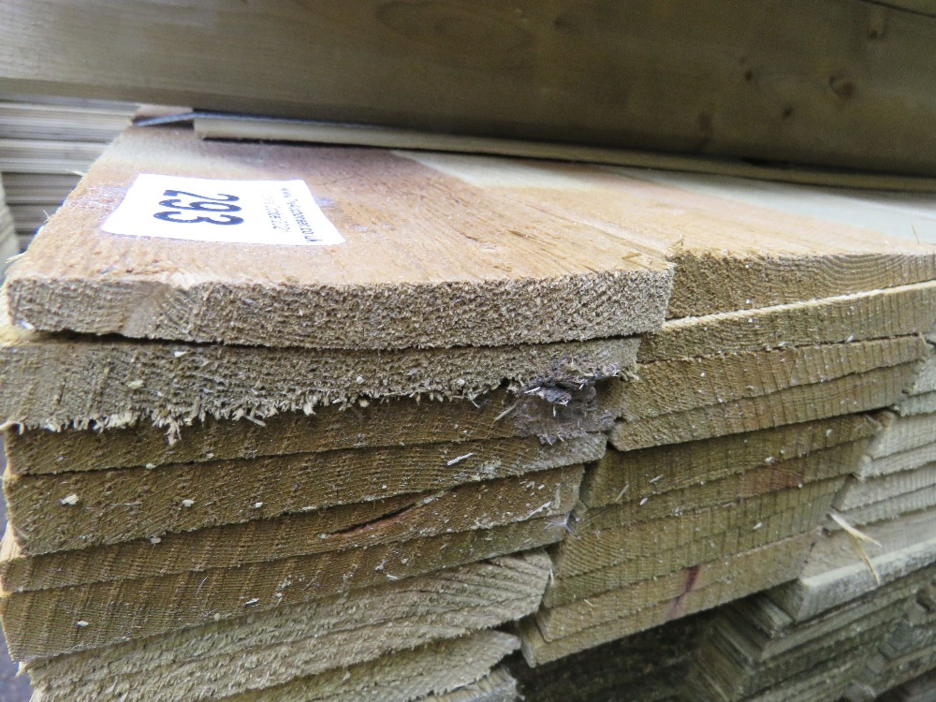 LARGE PACK OF TREATED FEATHER EDGE TIMBER CLADDING BOARDS, 1.65M LENGTH X 10CM WIDTH APPROX. - Image 3 of 3