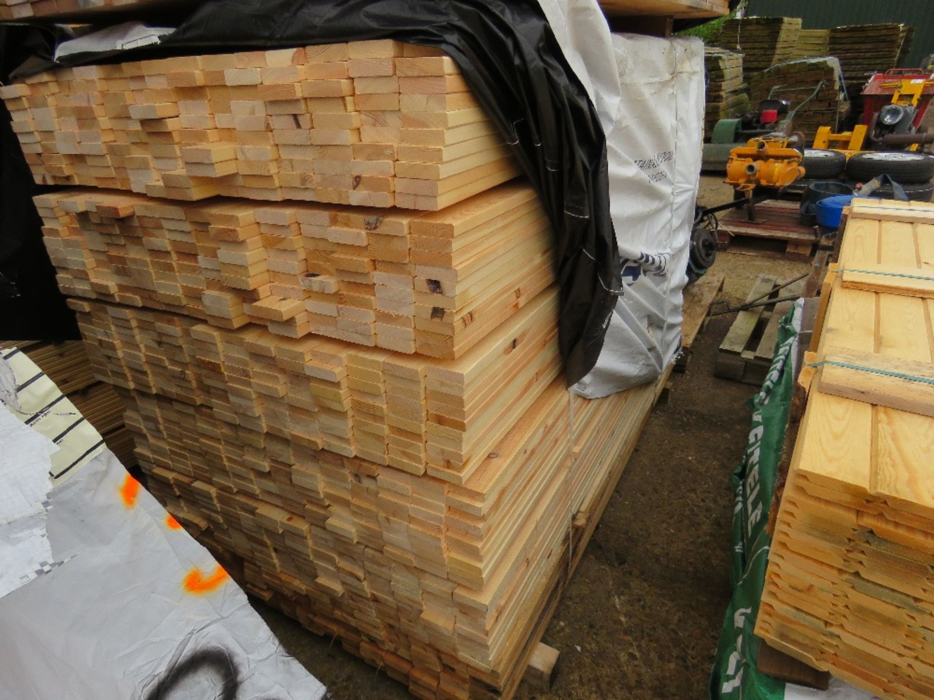 EXTRA LARGE PACK OF MACHINED TIMBER SLATS / BOARDS, UNTREATED. 1.83M LENGTH X 70MM WIDTH X 20MM DEPT