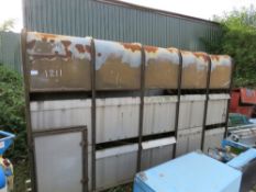 IFOR WILLIAMS TYPE DEMOUNTABLE LIVESTOCK BODY, 12FT X 6FT6" APPROX. NO VAT ON HAMMER PRICE.