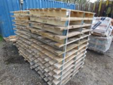 2 STACKS CONTAINING 24NO WOODEN PALLETS. SOLD UNDER THE AUCTIONEERS MARGIN SCHEME, THEREFORE NO VAT