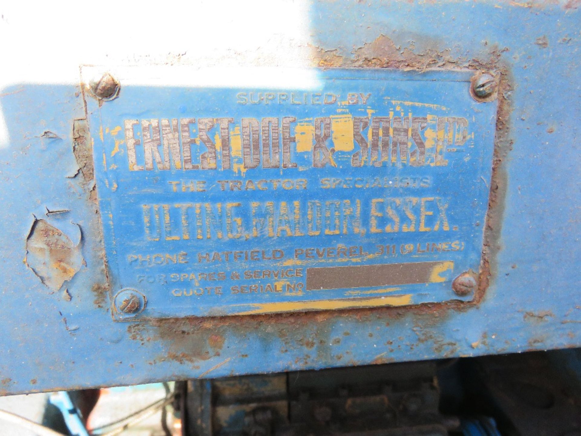 FORDSON POWER MAJOR CLASSIC / VINTAGE TRACTOR. ORIGINALLY SUPPLIED BY ERNEST DOES. LOCAL TRACTOR DIR - Image 9 of 10