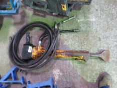 JCB HYDRAULIC BREAKER GUN WITH HOSES AND POINT. THIS LOT IS SOLD UNDER THE AUCTIONEERS MARGIN SCHEME