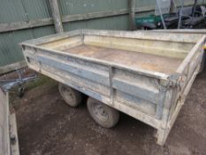 TWIN AXLED HEAVY DUTY WESBROOM BUILDER'S TRAILER, 2TONNE RATED SN:1390. SOLD UNDER THE AUCTIONEERS